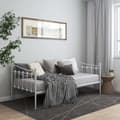 vidaXL Sängram bäddsoffa vit metall 90x200 cm Vit