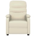 Miniatyrbild 4 av 10: vidaXL Elektrisk reclinerfåtölj gräddvit konstläder Creme