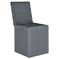 Miniatyrbild 3 av 7: vidaXL Dynbox grå PP rotting 90 l Grå