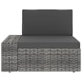 Miniatyrbild 9 av 10: vidaXL Loungeset för trädgården 5 delar konstrotting grå grå