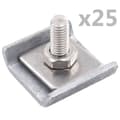 vidaXL Sammankopplare galler 25 set silver Silver