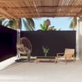 vidaXL Infällbar sidomarkis 180x600 cm svart Svart