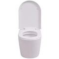 Miniatyrbild 5 av 10: vidaXL Vägghängd toalett med dold cistern keramik vit Vit