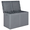 Miniatyrbild 4 av 8: vidaXL Dynbox grå PP rotting 180 l Grå