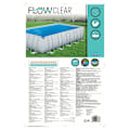 Miniatyrbild 6 av 7: Bestway Poolöverdrag Flowclear rektangulär 703x336 cm blå Blå