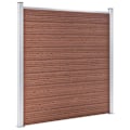 Miniatyrbild 7 av 10: vidaXL WPC-staketpanel 1 fyrkantig + 1 vinklad 273x186 cm brun Brun