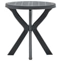 vidaXL Cafébord antracit Ø70 cm plast Antracit