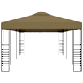 Miniatyrbild 3 av 6: vidaXL Paviljong 6x3x2,7 m taupe 180 g/m² Taupe