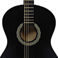Miniatyrbild 5 av 7: vidaXL Gitarr för nybörjare klassisk svart 4/4 39" amerikansk lind Svart