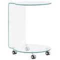 vidaXL Soffbord 45x40x58 cm härdat glas Transparent