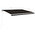 Miniatyrbild 9 av 9: vidaXL Automatisk markis med vindsensor & LED 400x350 cm antracit Antracit