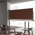 vidaXL Infällbar sidomarkis 100x300 cm brun Brun