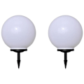Miniatyrbild 1 av 5: vidaXL Utomhuslampor 2 st LED 40 cm med markspett Vit