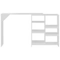 Miniatyrbild 3 av 6: vidaXL Barbord med flyttbar hylla vit 138x39x110 cm Vit