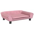 vidaXL Hundbädd rosa 70x48x22 cm sammet Rosa