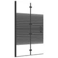 vidaXL Duschvägg fällbar ESG 80x140 cm svart