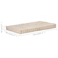 Miniatyrbild 7 av 7: vidaXL Dyna till pallsoffa bomull 120x80x10 cm beige Beige