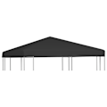 Miniatyrbild 2 av 6: vidaXL Paviljongtak 270 g/m² 3x3 m svart Svart