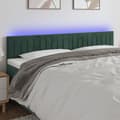 vidaXL Sänggavel LED mörkgrön 200x5x78/88 cm sammet Grön