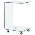 vidaXL Soffbord 45x40x63 cm härdat glas Transparent