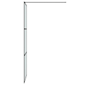 Miniatyrbild 4 av 7: vidaXL Duschvägg svart 80x195 cm frostat ESG-glas Svart