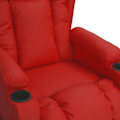 Miniatyrbild 6 av 10: vidaXL Elektrisk reclinerfåtölj vinröd konstläder Röd