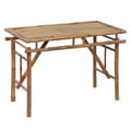 vidaXL Hopfällbart trädgårdsbord 115x50x75 cm bambu Brun