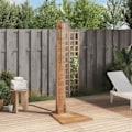 Miniatyrbild 1 av 8: vidaXL Utomhusdusch massiv teak 70x75x204 cm Brun
