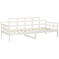 Miniatyrbild 4 av 9: vidaXL Dagbädd vit 90x200 cm massiv furu Vit