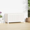 Miniatyrbild 3 av 10: vidaXL Dynbox svart 115x49x60 cm massiv furu Vit