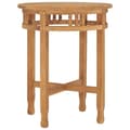 vidaXL Cafébord Ø60x60 cm massiv teak Brun