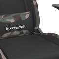 Miniatyrbild 8 av 10: vidaXL Gamingstol med fotstöd och massage svart och kamouflage t Grön