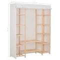 Miniatyrbild 6 av 7: vidaXL Garderob 135x40x170 cm vit tyg Vit