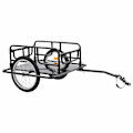 Miniatyrbild 2 av 10: vidaXL Cykelvagn 130x73x48,5 cm stål svart Svart