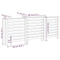 Miniatyrbild 10 av 10: vidaXL Elementskydd vit 210x21x85 cm massiv furu White