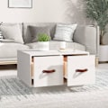 Miniatyrbild 2 av 10: vidaXL Soffbord vit 60x53x35 cm massiv furu Vit