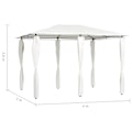 Miniatyrbild 4 av 4: vidaXL Paviljong med stolpar 3x4x2,6 m gräddvit 160 g/m² Creme