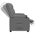 Miniatyrbild 6 av 9: vidaXL Reclinerfåtölj grå konstläder Grå