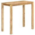vidaXL Barbord 112x55x108 cm massivt mangoträ Brun