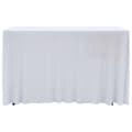 vidaXL Bordsöverdrag 2 st stretch golvlångt vit 183x76x74 cm Vit