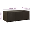 Miniatyrbild 8 av 8: vidaXL Dynbox konstrotting 180x90x70 cm brun Brun
