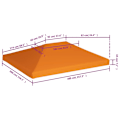 Miniatyrbild 6 av 6: vidaXL Paviljongtak 310 g/m² 4x3 m orange Orange
