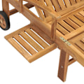 Miniatyrbild 7 av 10: vidaXL Solsäng med bord massiv teak Brun
