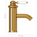 Miniatyrbild 4 av 4: vidaXL Badrumsblandare guld 130x180 mm Guld