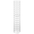 vidaXL Planteringsgabion upphöjd rund galvaniserat stål Ø30x150 cm Silver