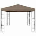 Miniatyrbild 3 av 9: vidaXL Paviljong med ljusslinga LED 3x3 m taupe Taupe