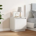 Miniatyrbild 3 av 10: vidaXL Sängbord vit 40x30x40 cm massiv furu Vit
