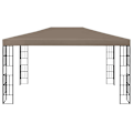 Miniatyrbild 4 av 10: vidaXL Paviljong med ljusslinga LED 4x3 m taupe Taupe