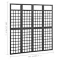 Miniatyrbild 6 av 6: vidaXL Rumsavdelare/Spaljé 4 paneler massiv gran svart 161x180 cm Svart