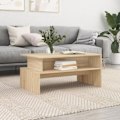 Miniatyrbild 1 av 9: vidaXL Soffbord sonoma-ek 90x55x42,5 cm konstruerat trä Brun